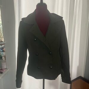 Banana Republic Women’s Olive Green Cropped Army Jacket (Medium)